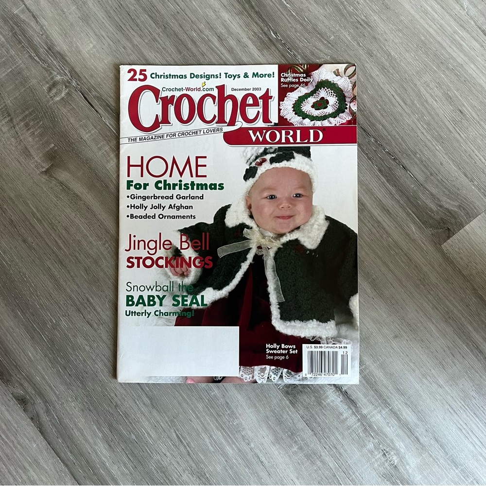 NWT Vintage Crochet World Christmas Magazine December 2003